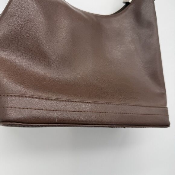Nine West Brown Faux Leather Shoulder Bag Y2k Style Classic - Picture 7 of 13